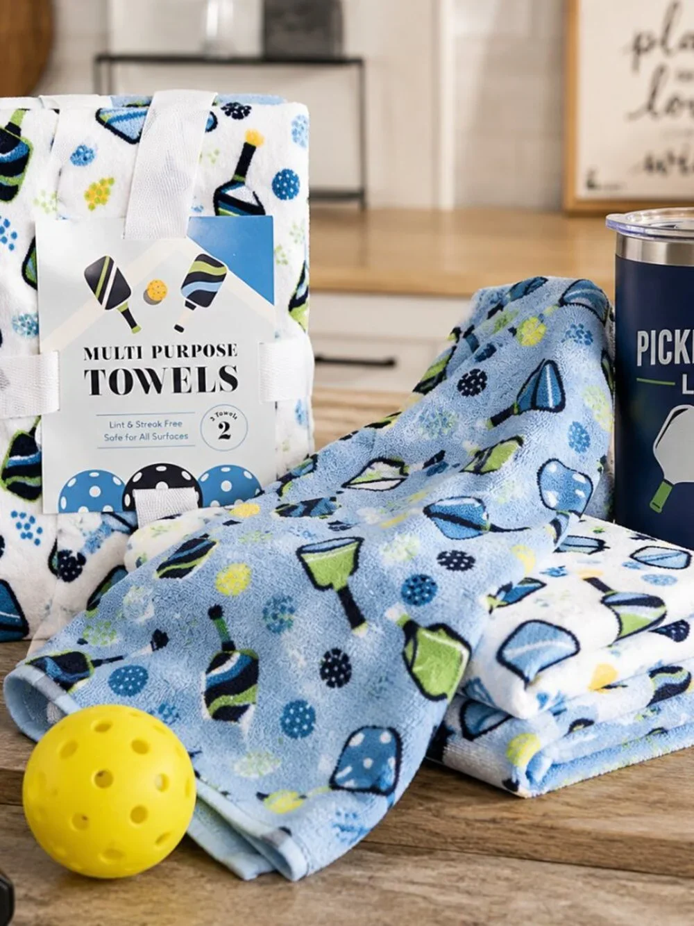 Pickleball Multi-Purpose Cotton Towels 4 Towels Total (2 Packs of 2) 15